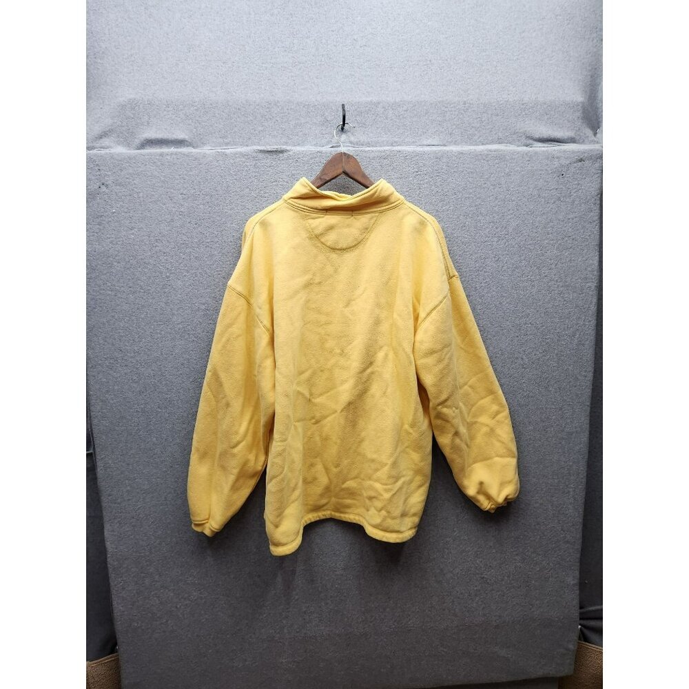 Port Authority Signature Yellow Fleece Pullover With Wolf Hollow Embroidered Des - Picture 5 of 5